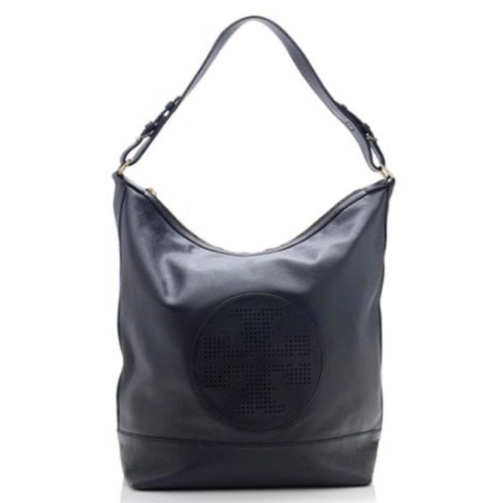 Tory Burch Kipp Hobo Bag Black Leather